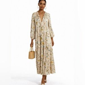 Spartina 449 Adeline Floral Tiered Maxi Dress Size XXL🧡